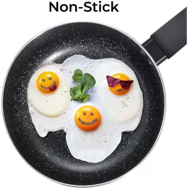 CSK 3 qt. Aluminum Non-Stick Sauce Pan in Black with Lid by Unbranded 8 CSK 3 qt. Aluminum Non-Stick Sauce Pan in Black with Lid by Unbranded - Image 6