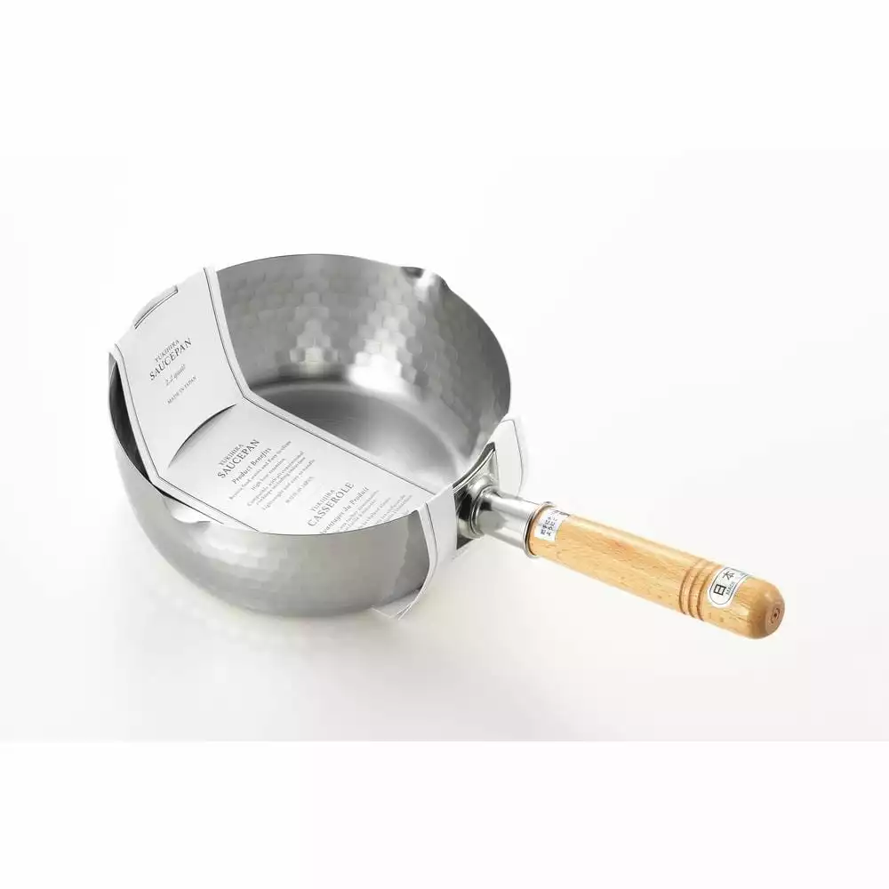 2.2 qt. Stainless Steel Yukihira Pot with Dual Pouring Spouts by Unbranded 4 2.2 qt. Stainless Steel Yukihira Pot with Dual Pouring Spouts by Unbranded - Image 2