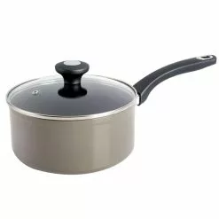 Everyday Bowcroft 3 qt. Aluminum Saucepan in Warm Grey by MARTHA STEWART