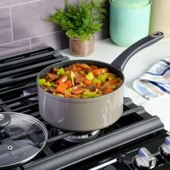 Everyday Bowcroft 3 qt. Aluminum Saucepan in Warm Grey by MARTHA STEWART 17 Everyday Bowcroft 3 qt. Aluminum Saucepan in Warm Grey by MARTHA STEWART -Cookware Sales Shop sauce pans 985118914m 76 1000