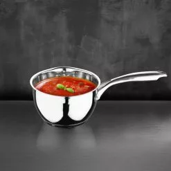 1.5 qt. Stainless Steel Nonstick Sauce Pot with Tempered Glass Lid by BERGNER -Cookware Sales Shop sauce pans bgus10129sts 76 1000