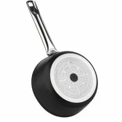 Titanium 2 qt. Aluminum Coated NonStick Sauce Pan in Gray with Glass Lid by CONTEXT 7 Titanium 2 qt. Aluminum Coated NonStick Sauce Pan in Gray with Glass Lid by CONTEXT -Cookware Sales Shop sauce pans ctsauce2tgr 4f 1000