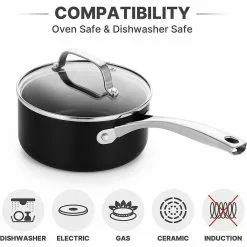 1.5 Qt. Hard-Anodized Aluminum Nonstick Sauce Pan in Black with Lid by EPPMO 11 1.5 Qt. Hard-Anodized Aluminum Nonstick Sauce Pan in Black with Lid by EPPMO -Cookware Sales Shop sauce pans em c2002 5 4f 1000