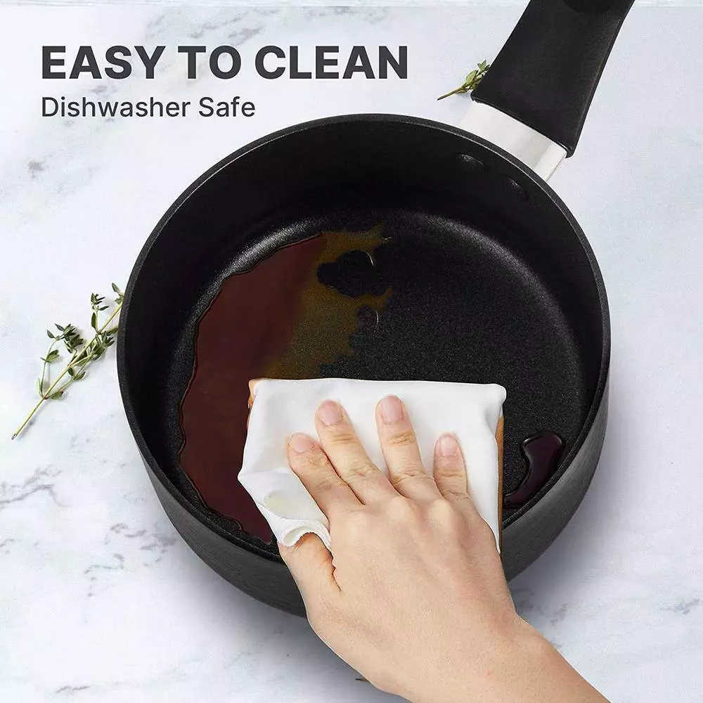 1.5 Qt. Hard-Anodized Aluminum Nonstick Sauce Pan in Black with Lid by EPPMO 9 1.5 Qt. Hard-Anodized Aluminum Nonstick Sauce Pan in Black with Lid by EPPMO - Image 7