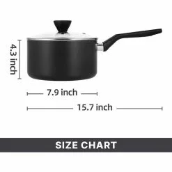 3.5 Qt. Hard-Anodized Aluminum Nonstick Sauce Pan in Black with Lid by EPPMO 17 3.5 Qt. Hard-Anodized Aluminum Nonstick Sauce Pan in Black with Lid by EPPMO -Cookware Sales Shop sauce pans em c2006 3 76 1000