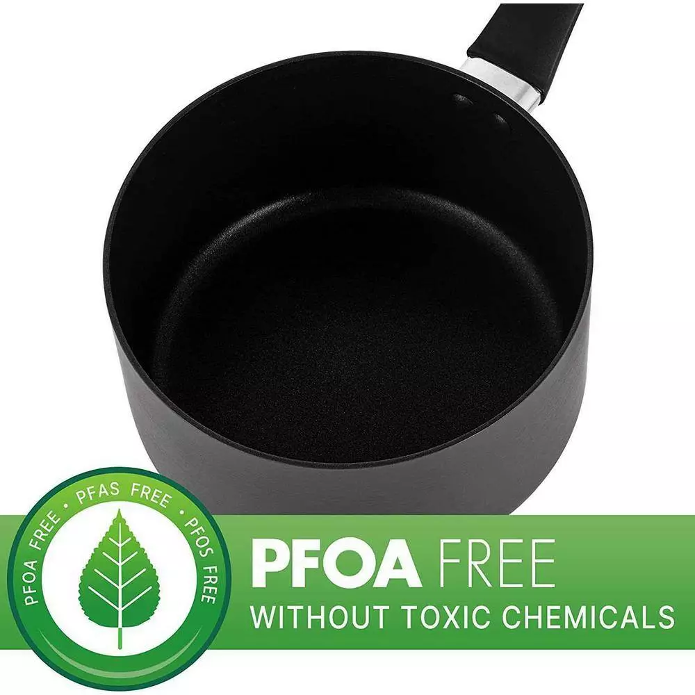 3.5 Qt. Hard-Anodized Aluminum Nonstick Sauce Pan in Black with Lid by EPPMO 9 3.5 Qt. Hard-Anodized Aluminum Nonstick Sauce Pan in Black with Lid by EPPMO - Image 7