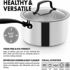 3 Qt. Full-Clad Tri-Ply Stainless Steel Sauce Pan by GRANDTIES 11 3 Qt. Full-Clad Tri-Ply Stainless Steel Sauce Pan by GRANDTIES -Cookware Sales Shop sauce pans gt303130301 4f 1000