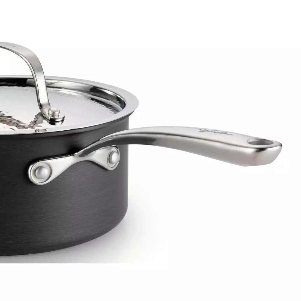 Nera 2 qt. Hard Anodized Aluminum Covered Saucepan by LAGOSTINA 5 Nera 2 qt. Hard Anodized Aluminum Covered Saucepan by LAGOSTINA - Image 3