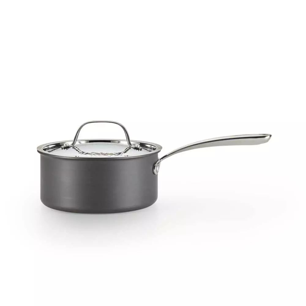 Nera 2 qt. Hard Anodized Aluminum Covered Saucepan by LAGOSTINA 3 Nera 2 qt. Hard Anodized Aluminum Covered Saucepan by LAGOSTINA