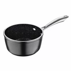 1.2 qt. Aluminum Durable Sauce Pan in Black by MasterPRO