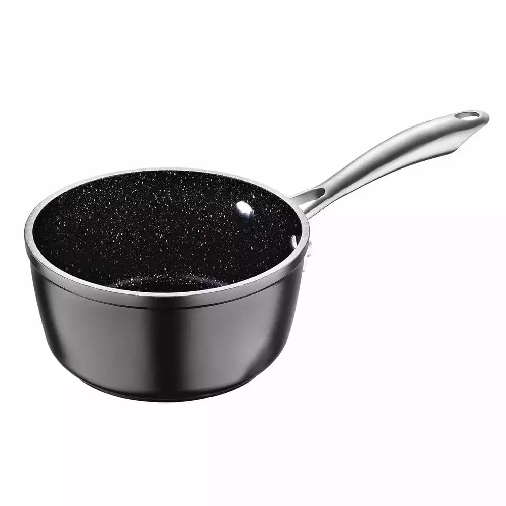 1.2 qt. Aluminum Durable Sauce Pan in Black by MasterPRO 3 1.2 qt. Aluminum Durable Sauce Pan in Black by MasterPRO