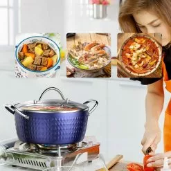 3.7 Qt. Aluminum Alloy Nonstick Sauce Pan in Blue with Lid by Rainbean 12 3.7 Qt. Aluminum Alloy Nonstick Sauce Pan in Blue with Lid by Rainbean -Cookware Sales Shop sauce pans rb x002zyhlcp 1d 1000