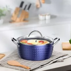 3.7 Qt. Aluminum Alloy Nonstick Sauce Pan in Blue with Lid by Rainbean 13 3.7 Qt. Aluminum Alloy Nonstick Sauce Pan in Blue with Lid by Rainbean -Cookware Sales Shop sauce pans rb x002zyhlcp 66 1000