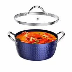 3.7 Qt. Aluminum Alloy Nonstick Sauce Pan in Blue with Lid by Rainbean 14 3.7 Qt. Aluminum Alloy Nonstick Sauce Pan in Blue with Lid by Rainbean -Cookware Sales Shop sauce pans rb x002zyhlcp c3 1000