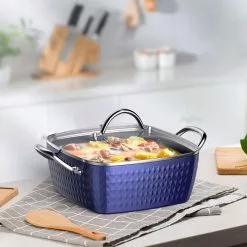 4.2 Qt. Aluminum Alloy Nonstick Sauce Pan in Blue with Lid by Rainbean 16 4.2 Qt. Aluminum Alloy Nonstick Sauce Pan in Blue with Lid by Rainbean -Cookware Sales Shop sauce pans rb x002zyjth5 fa 1000