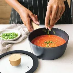 7.9 in. 0 qt. Aluminum Sauce Pan with Tempered Glass Lid and Soft-Touch Bakelite Handle by MASTERCHEF -Cookware Sales Shop sauce pans vrd159102084 31 1000