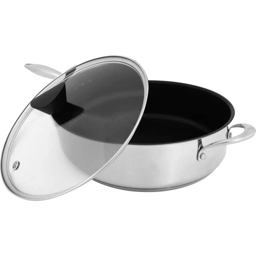 Earth Pan ETERNA 5.3 qt. Stainless Steel Nonstick Sauce Pan with Glass Lid by Unbranded 4 Earth Pan ETERNA 5.3 qt. Stainless Steel Nonstick Sauce Pan with Glass Lid by Unbranded - Image 2