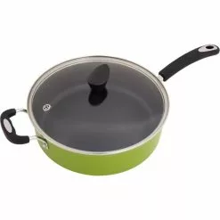 Green Earth 5.3 qt. Aluminum Ceramic Nonstick Sauce Pan in Green with Glass Lid by Unbranded -Cookware Sales Shop sauce pans zp7 5l c3 1000