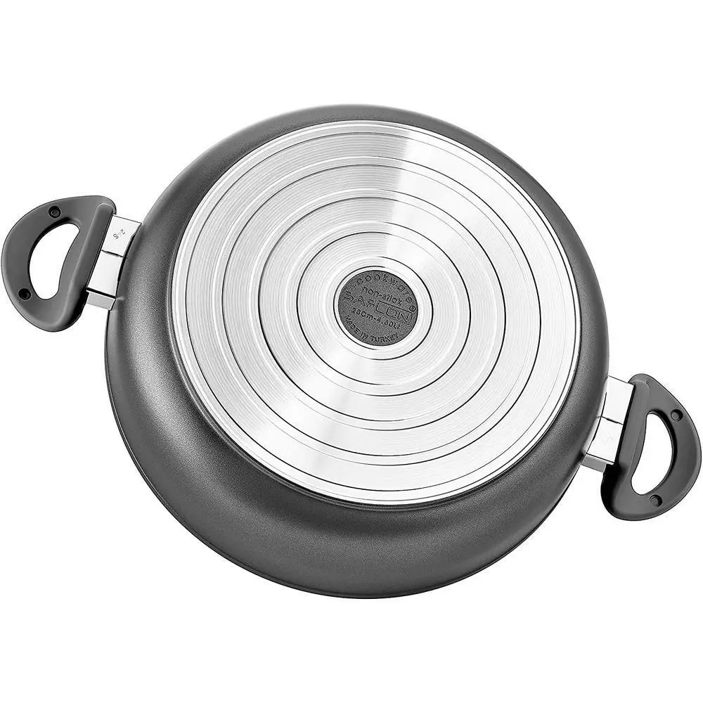 4 qt. Titanium coated Aluminum Non-Stick Saute Pot in Gray with Glass Lid. by CONTEXT 5 4 qt. Titanium coated Aluminum Non-Stick Saute Pot in Gray with Glass Lid. by CONTEXT - Image 3