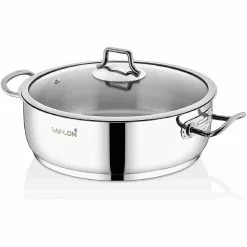 5 qt. Stainless Steel Saute Pot with Glass Lid by CONTEXT