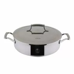 5 qt. Tri-Ply Stainless Steel Saute Pan with Lid by SAVEUR SELECTS