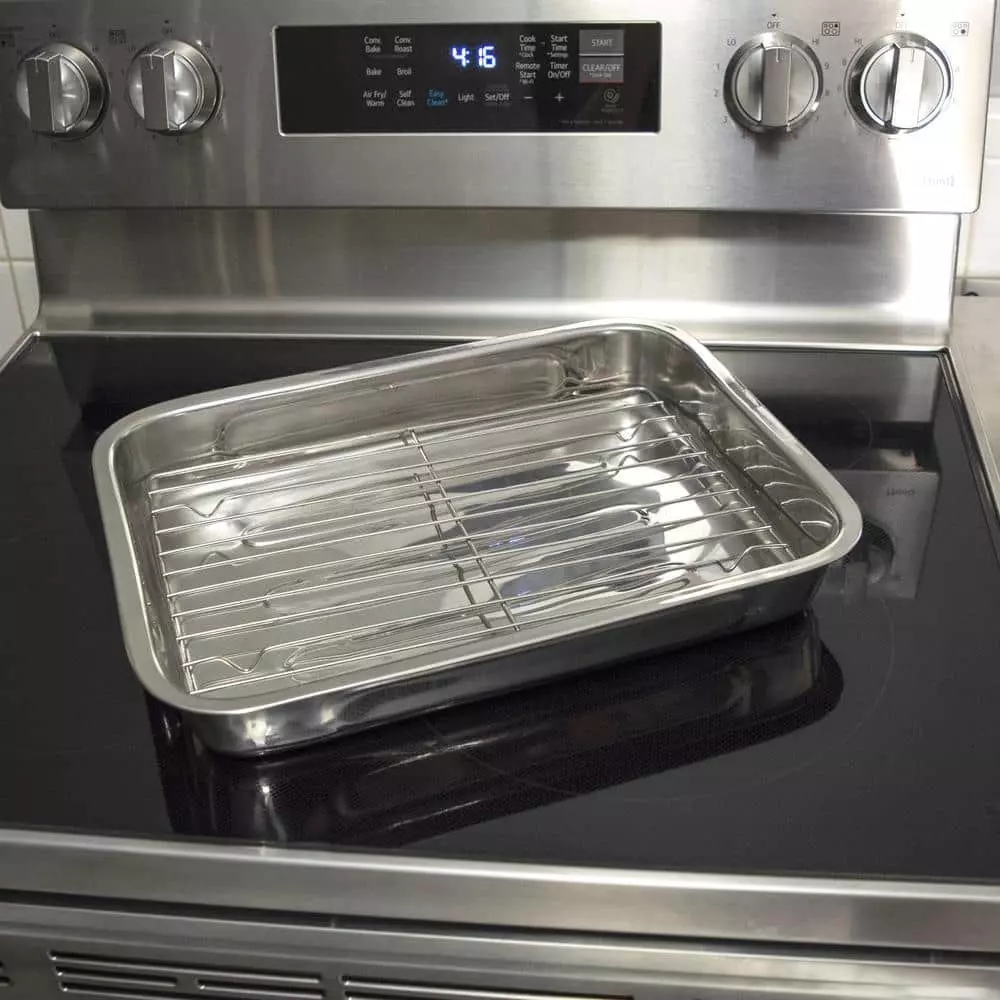 2-Piece Stainless Steel Roasting Set by AmeriHome 7 2-Piece Stainless Steel Roasting Set by AmeriHome - Image 5