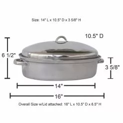 2-Piece Stainless Steel Roasting Set by AmeriHome 15 2-Piece Stainless Steel Roasting Set by AmeriHome -Cookware Sales Shop silver amerihome roasting pans 807066 76 1000