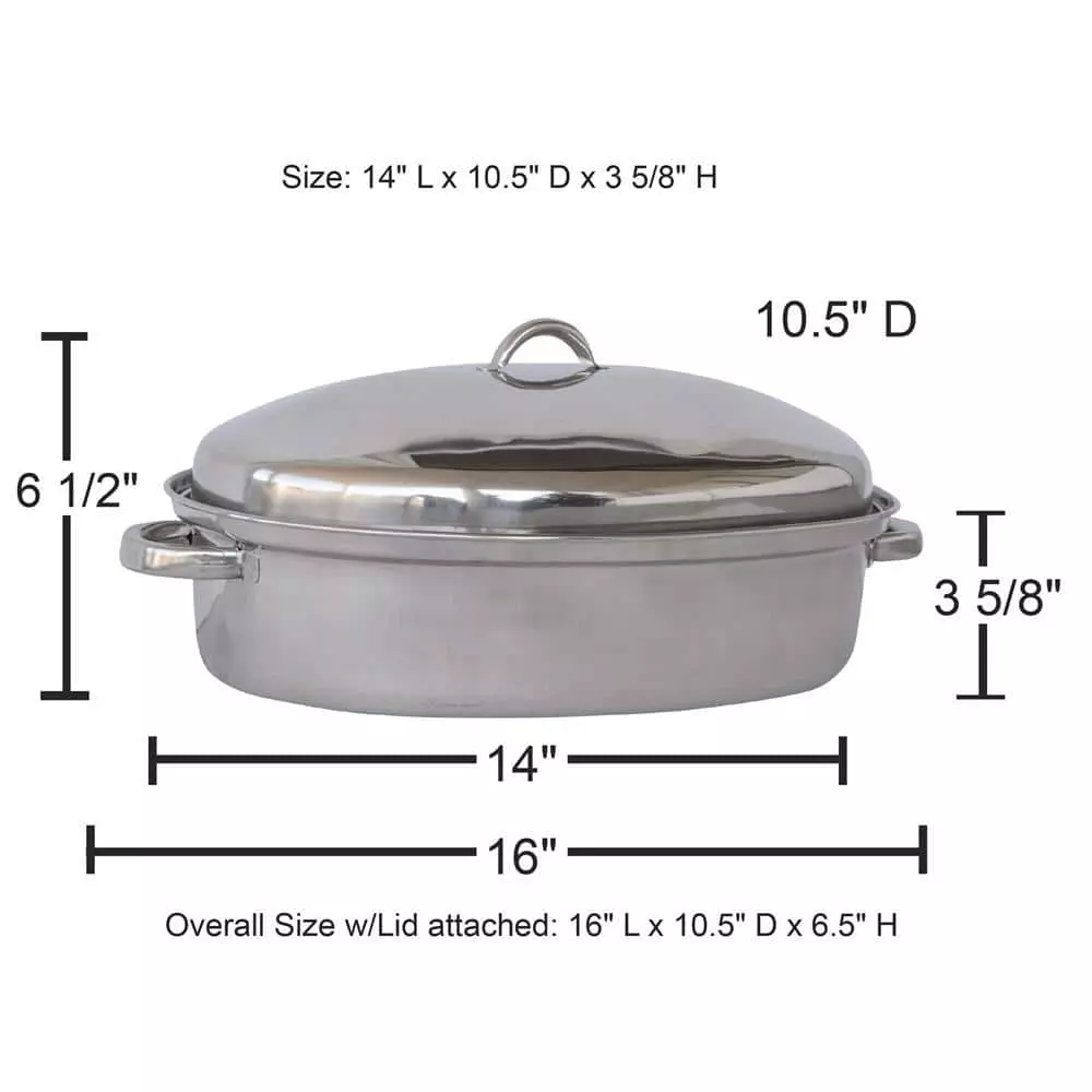 2-Piece Stainless Steel Roasting Set by AmeriHome 9 2-Piece Stainless Steel Roasting Set by AmeriHome - Image 7