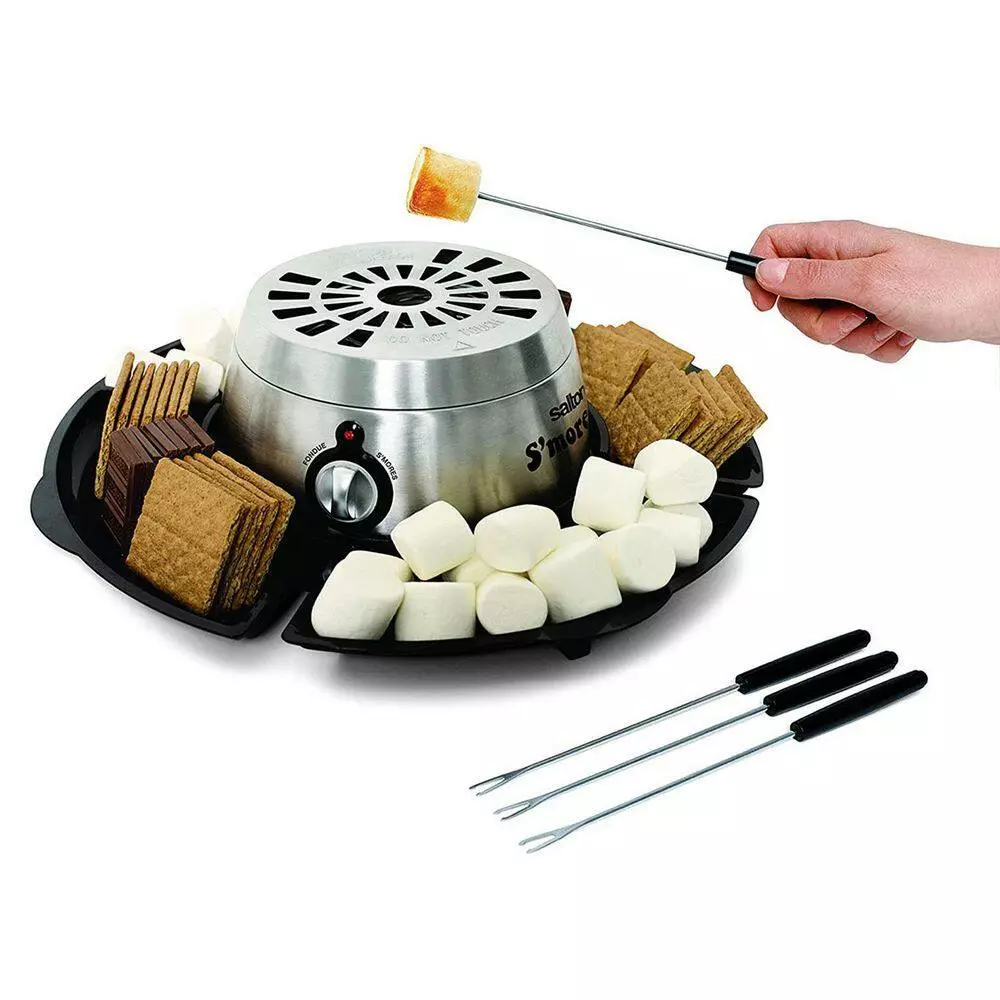 Indoor Electric S'more and Fondue Pot Maker with 4 Roasting Forks by Salton 6 Indoor Electric S'more and Fondue Pot Maker with 4 Roasting Forks by Salton - Image 5