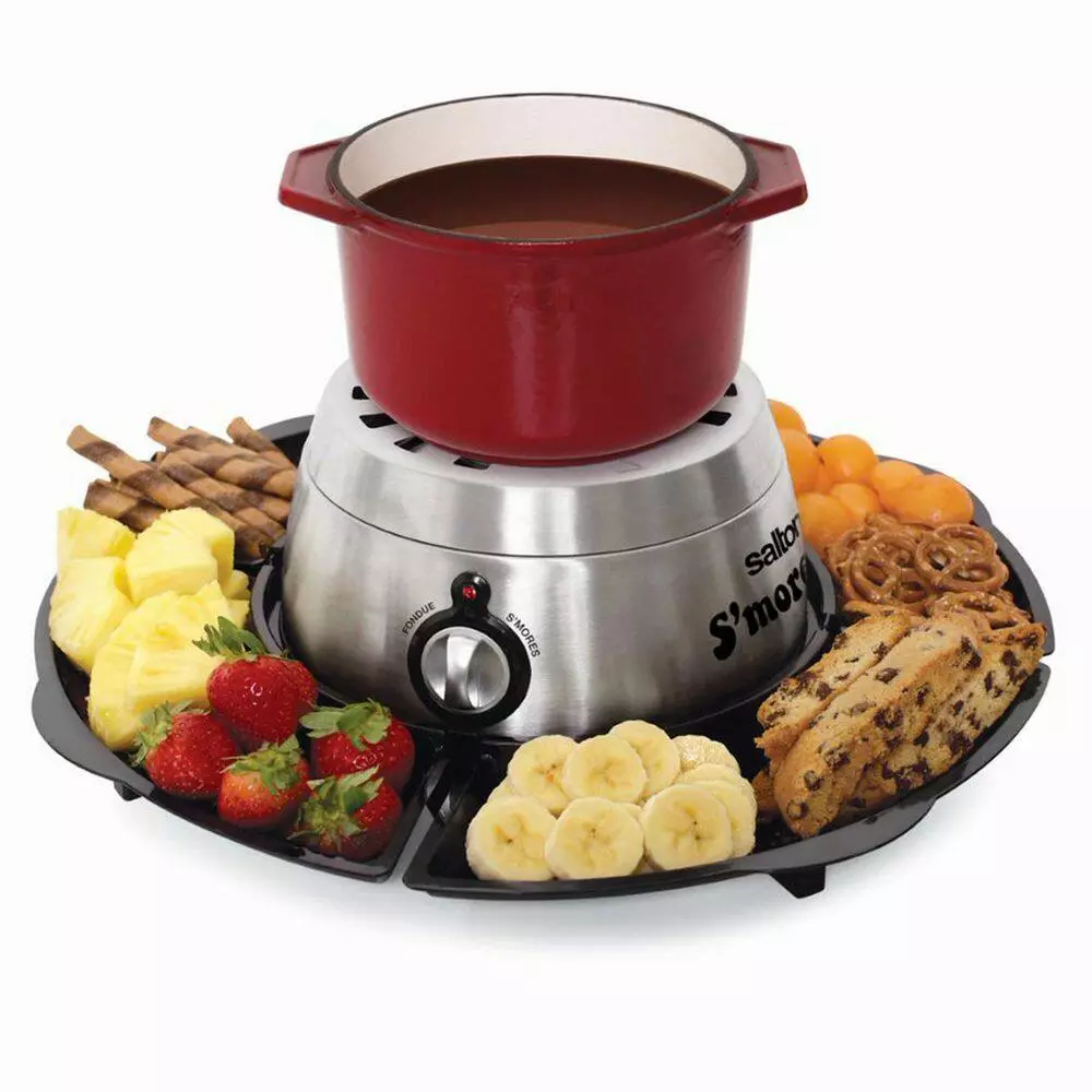 Indoor Electric S'more and Fondue Pot Maker with 4 Roasting Forks by Salton 4 Indoor Electric S'more and Fondue Pot Maker with 4 Roasting Forks by Salton - Image 3
