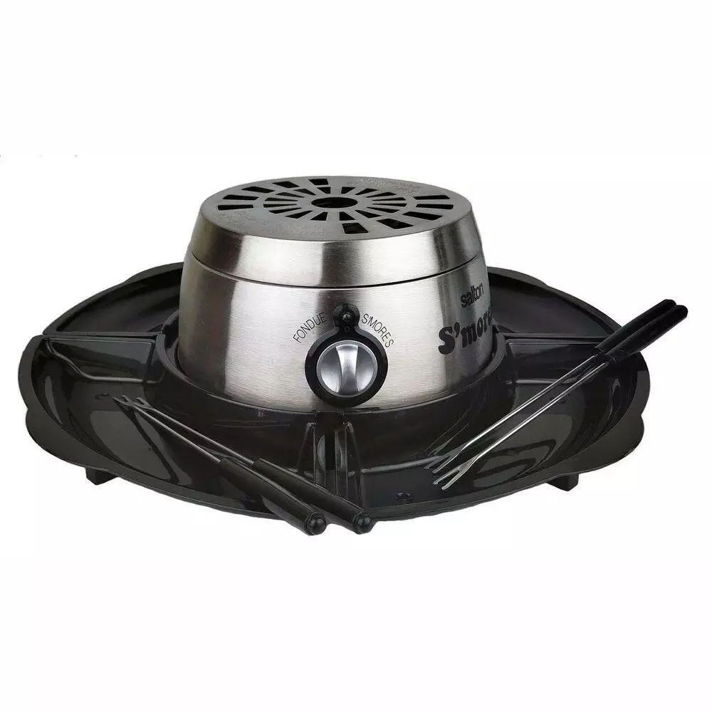 Indoor Electric S'more and Fondue Pot Maker with 4 Roasting Forks by Salton 2 Indoor Electric S'more and Fondue Pot Maker with 4 Roasting Forks by Salton