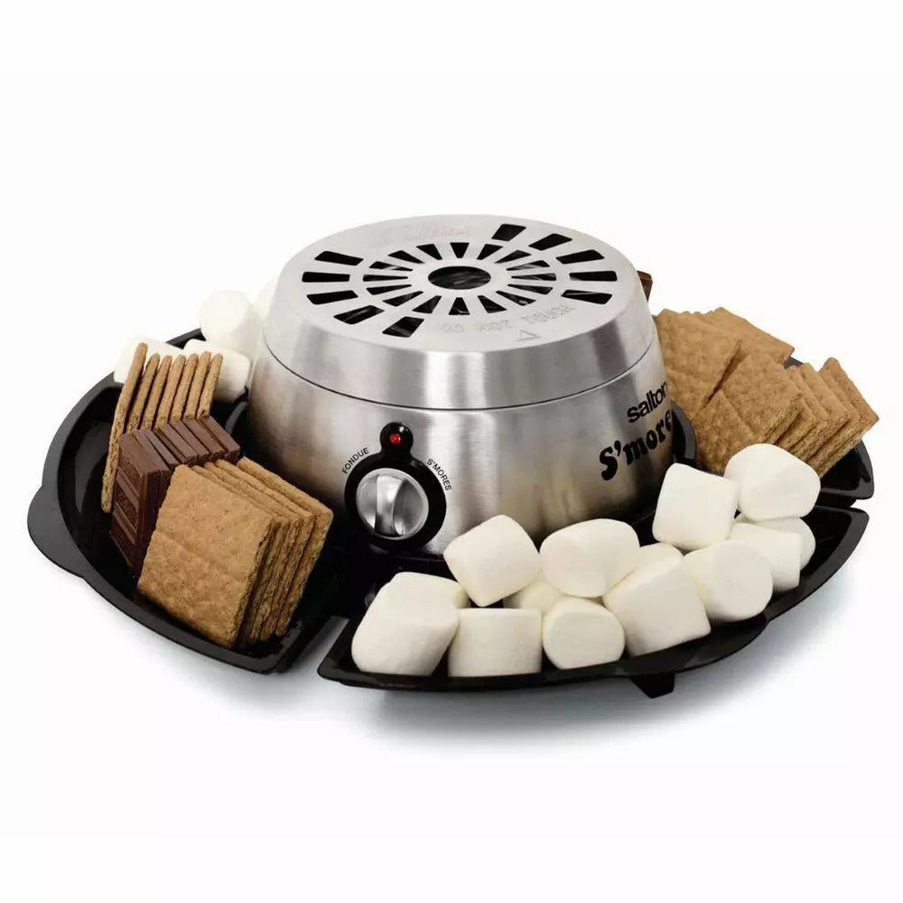 Indoor Electric S'more and Fondue Pot Maker with 4 Roasting Forks by Salton 3 Indoor Electric S'more and Fondue Pot Maker with 4 Roasting Forks by Salton - Image 2