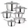Essentials Gourmet 12-Piece 18/10 Stainless Steel Cookware Set by BergHOFF 1 Essentials Gourmet 12-Piece 18/10 Stainless Steel Cookware Set by BergHOFF -Cookware Sales Shop silver berghoff pot pan sets 1100246 64 1000