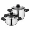 Vita 4-Piece Pressure Cooker Set by BergHOFF 1 Vita 4-Piece Pressure Cooker Set by BergHOFF -Cookware Sales Shop silver berghoff stovetop pressure cookers 1101872 64 1000