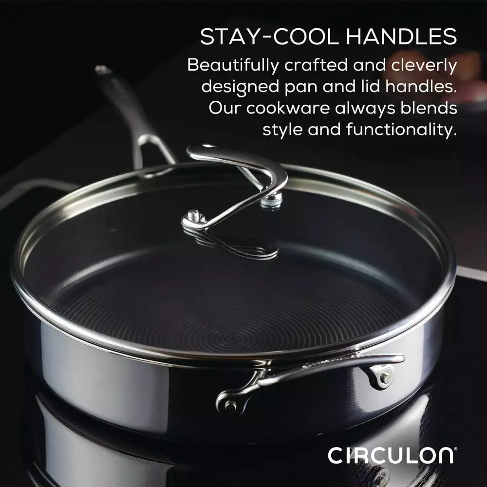 Steelshield C Series 10-Piece Stainless Steel Nonstick Cookware Set Silver by Circulon 7 Steelshield C Series 10-Piece Stainless Steel Nonstick Cookware Set Silver by Circulon - Image 5