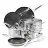 11-Piece Stainless Steel Nonstick Cookware Set SteelShield Clad in Silver by Circulon 2 11-Piece Stainless Steel Nonstick Cookware Set SteelShield Clad in Silver by Circulon -Cookware Sales Shop silver circulon pot pan sets 30054 64 1000