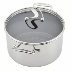 11-Piece Stainless Steel Nonstick Cookware Set SteelShield Clad in Silver by Circulon 18 11-Piece Stainless Steel Nonstick Cookware Set SteelShield Clad in Silver by Circulon -Cookware Sales Shop silver circulon pot pan sets 30054 76 1000