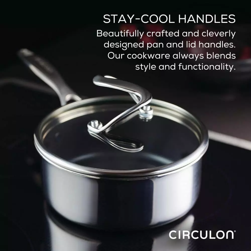 11-Piece Stainless Steel Nonstick Cookware Set SteelShield Clad in Silver by Circulon 9 11-Piece Stainless Steel Nonstick Cookware Set SteelShield Clad in Silver by Circulon - Image 7
