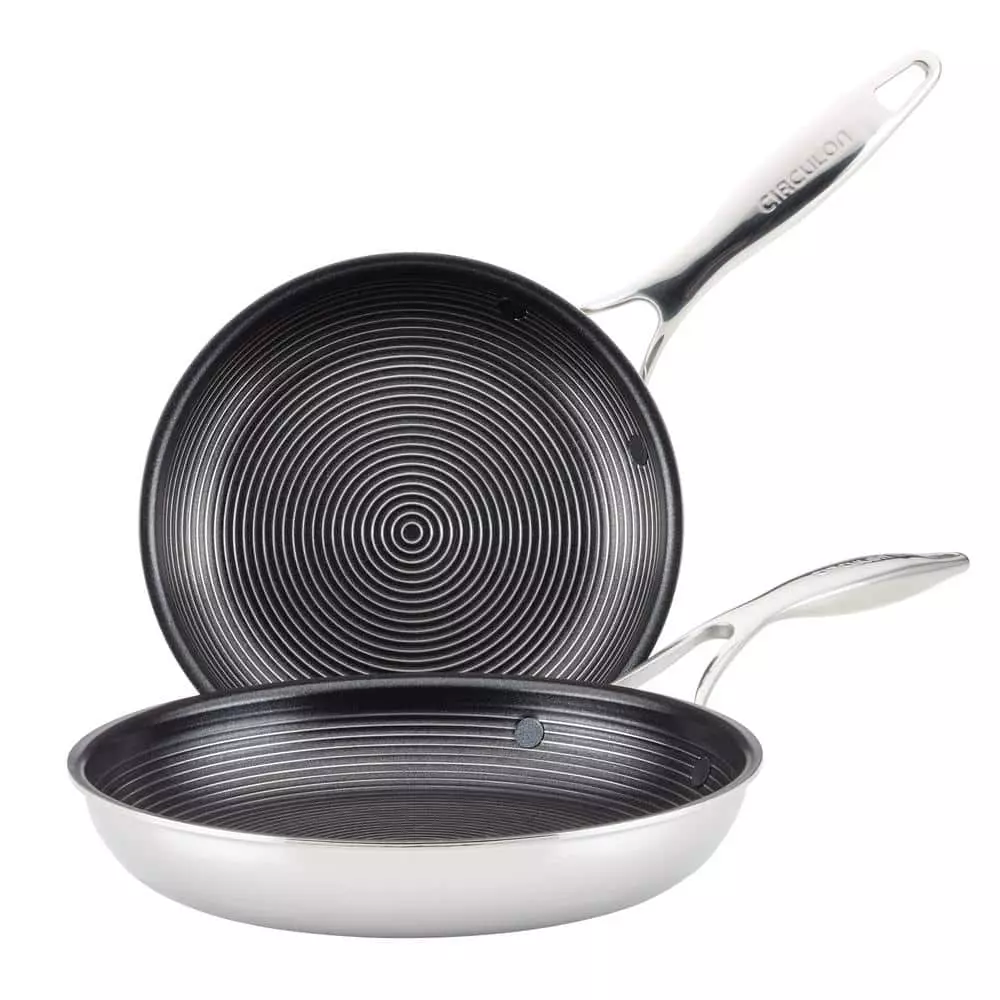 C-Series 8 .5 and 10 in. Stainless Steel Nonstick Frying Pan Silver by Circulon 3 C-Series 8 .5 and 10 in. Stainless Steel Nonstick Frying Pan Silver by Circulon