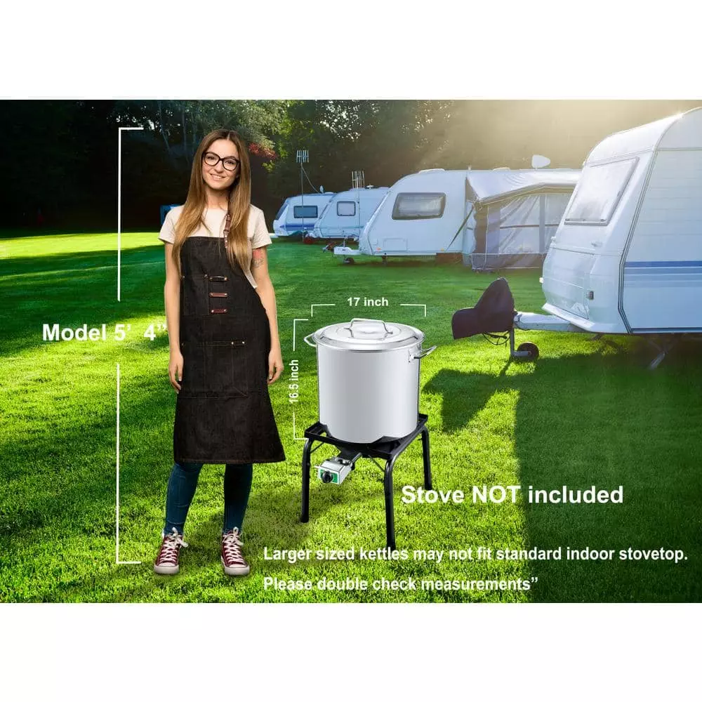 2-Pieces 60 Qt. Stainless Steel Stock Pot Cookware Set with Lid by Concord 7 2-Pieces 60 Qt. Stainless Steel Stock Pot Cookware Set with Lid by Concord - Image 5