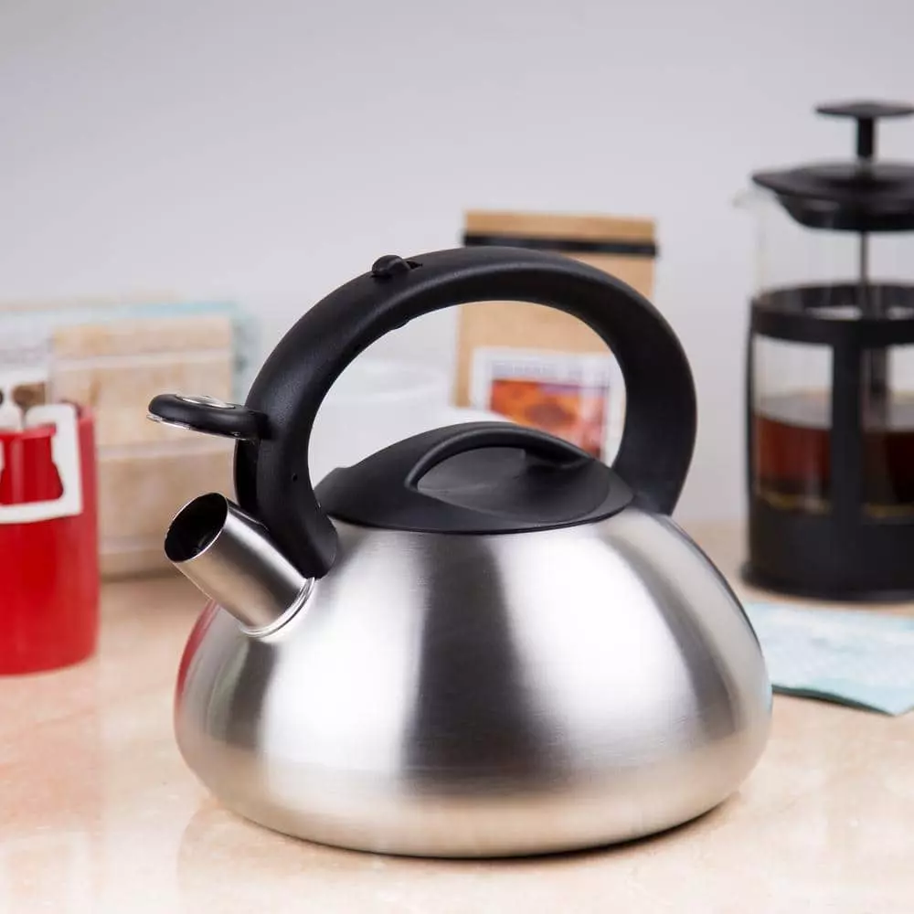 Sphere 11.2-Cup Stovetop Tea Kettle in Silver by Creative Home 8 Sphere 11.2-Cup Stovetop Tea Kettle in Silver by Creative Home - Image 6