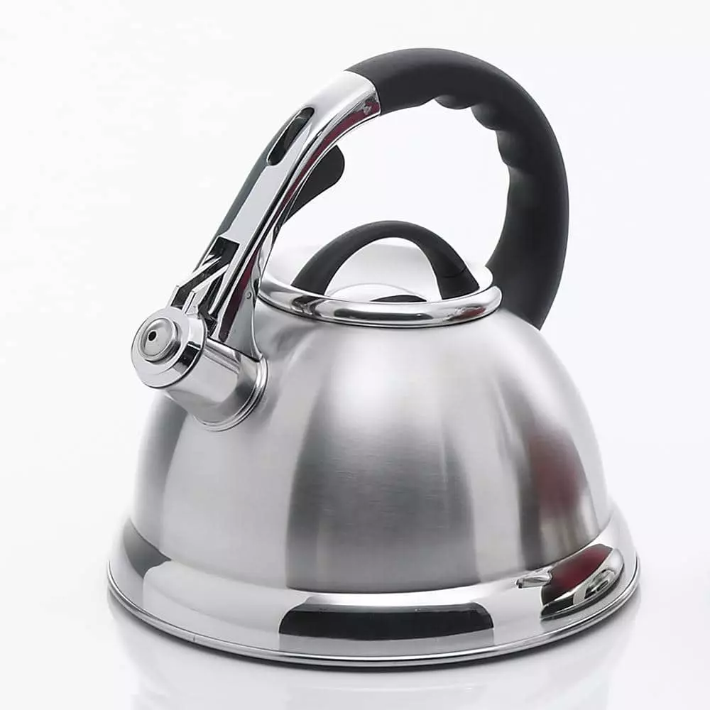 Camille 12-Cup Stovetop Tea Kettle in Silver by Creative Home 3 Camille 12-Cup Stovetop Tea Kettle in Silver by Creative Home