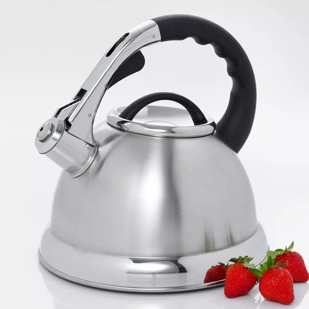 Camille 12-Cup Stovetop Tea Kettle in Silver by Creative Home 4 Camille 12-Cup Stovetop Tea Kettle in Silver by Creative Home - Image 2