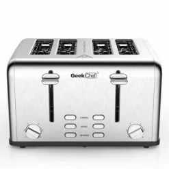 1-Piece Silver Stainless Steel Toaster by Unbranded
