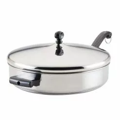 Classic Series 4.5 qt. Stainless Steel Nonstick Saute Pan with Lid by Farberware