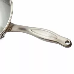 12 in. Silver Stainless Steel Assist Handle Induction Ready Frying Pan with Lid by Frigidaire 14 12 in. Silver Stainless Steel Assist Handle Induction Ready Frying Pan with Lid by Frigidaire -Cookware Sales Shop silver frigidaire skillets fr 14883 ec 4f 1000