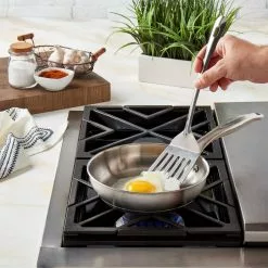 12 in. Silver Stainless Steel Assist Handle Induction Ready Frying Pan with Lid by Frigidaire 18 12 in. Silver Stainless Steel Assist Handle Induction Ready Frying Pan with Lid by Frigidaire -Cookware Sales Shop silver frigidaire skillets fr 14883 ec 76 1000