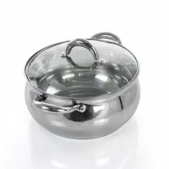 Ancona 12-Piece Stainless Steel Belly Shaped Cookware Set with Kitchen Tools by Gibson Home -Cookware Sales Shop silver gibson home pot pan sets 985114958m d4 1000