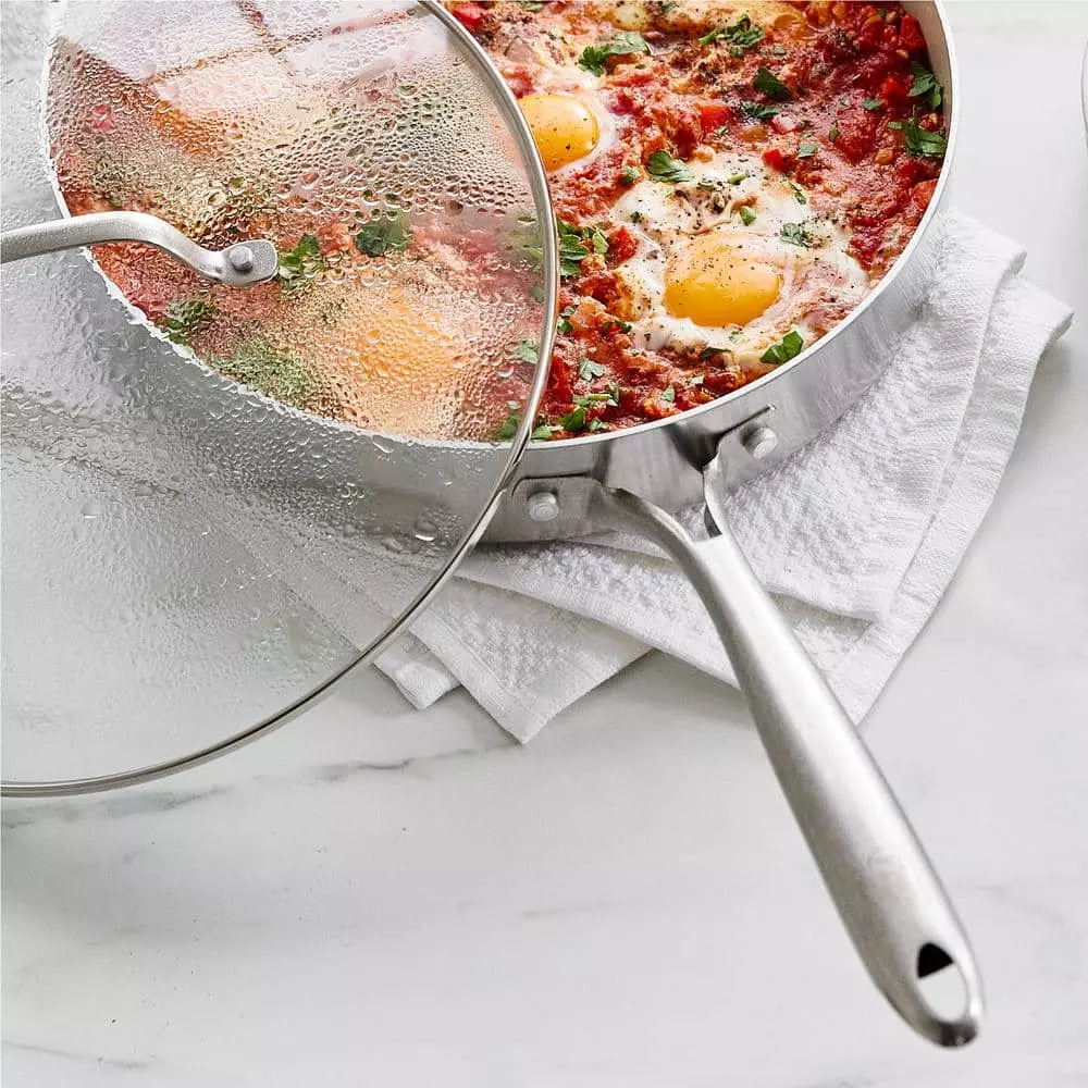 Stainless Pro 3.75 qt. Stainless Steel Saute Pan with Lid by GreenLife 6 Stainless Pro 3.75 qt. Stainless Steel Saute Pan with Lid by GreenLife - Image 4