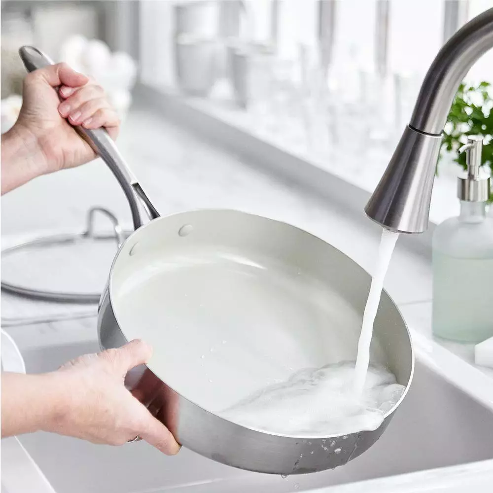 Stainless Pro 3.75 qt. Stainless Steel Saute Pan with Lid by GreenLife 10 Stainless Pro 3.75 qt. Stainless Steel Saute Pan with Lid by GreenLife - Image 8